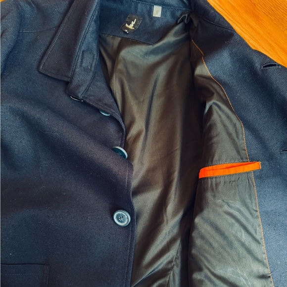 HOWE Navy Blue Minimalist Blazer - Utilitarian Vibe Buckle Detail - Men’s Small - Picture 6 of 11